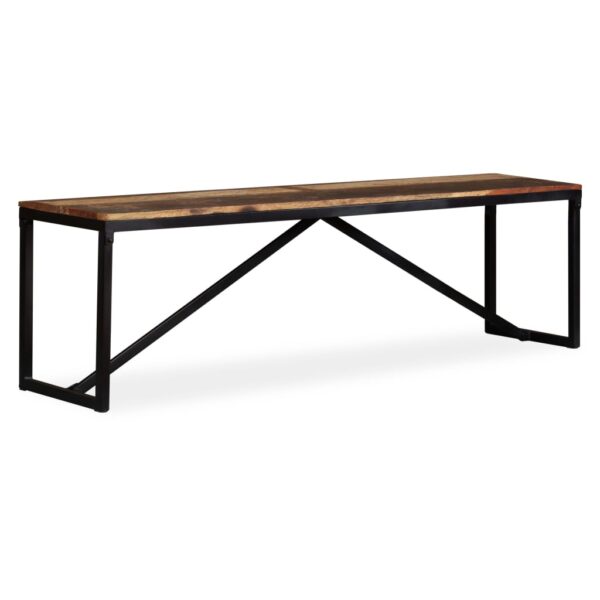 vidaXL Bench Solid Reclaimed Wood 63"x13.8"x17.7" - Image 2