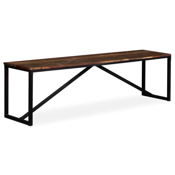 vidaXL Bench Solid Reclaimed Wood 63"x13.8"x17.7" - Image 11