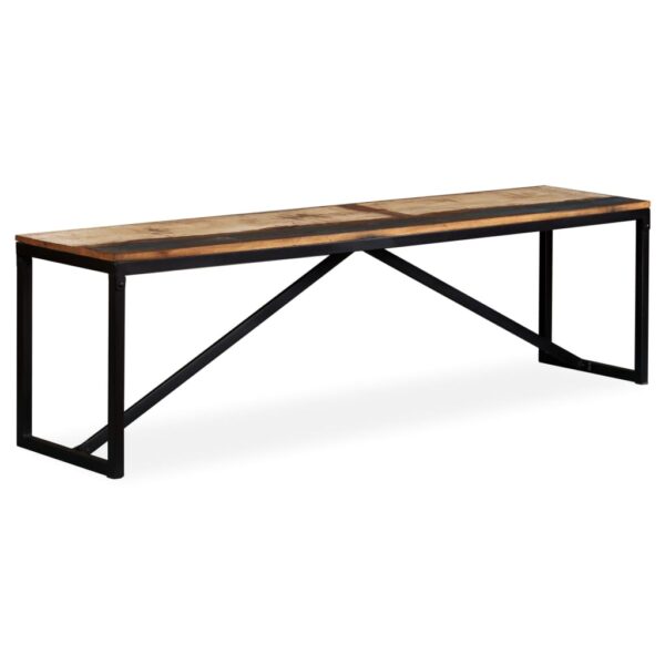 vidaXL Bench Solid Reclaimed Wood 63"x13.8"x17.7" - Image 10