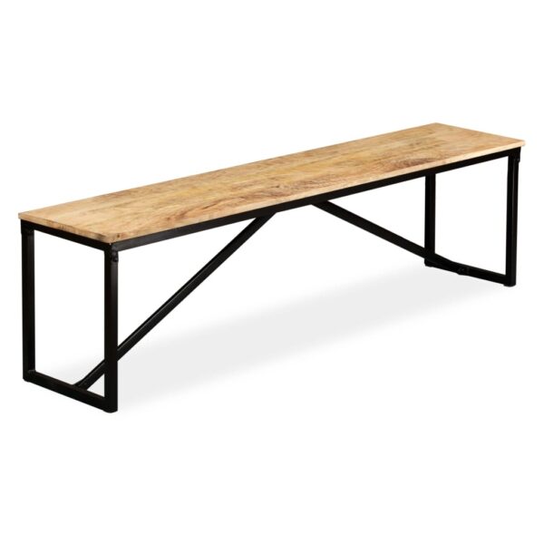 vidaXL Bench Solid Mango Wood 63"x13.8"x17.7" - Image 2