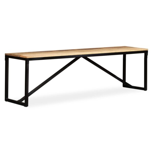 vidaXL Bench Solid Mango Wood 63"x13.8"x17.7" - Image 6