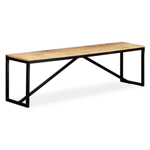 vidaXL Bench Solid Mango Wood 63"x13.8"x17.7" - Image 7