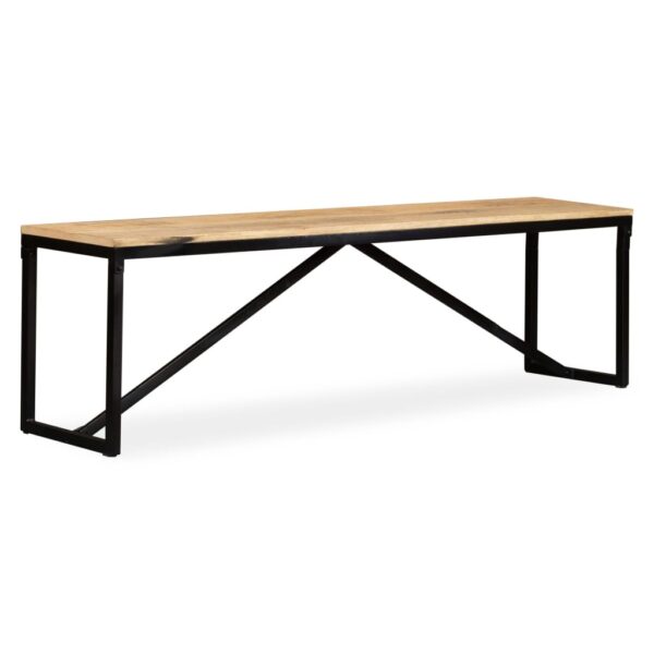 vidaXL Bench Solid Mango Wood 63"x13.8"x17.7" - Image 9