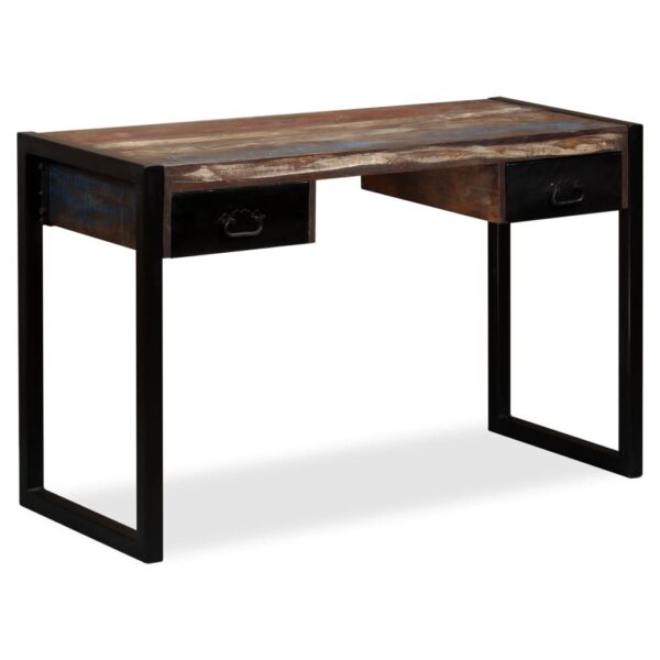 vidaXL Desk with 2 Drawers Solid Reclaimed Wood 47.2"x19.7"x29.9" - Image 11