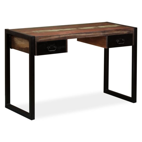 vidaXL Desk with 2 Drawers Solid Reclaimed Wood 47.2"x19.7"x29.9" - Image 12