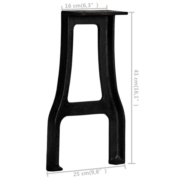 vidaXL Bench Legs 2 pcs A-Frame Cast Iron - Image 10