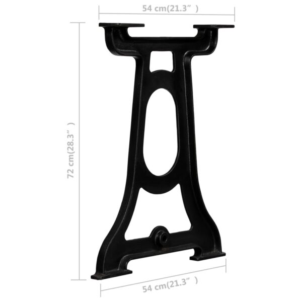 vidaXL Dining Table Legs 2 pcs Y-Frame Cast Iron - Image 10