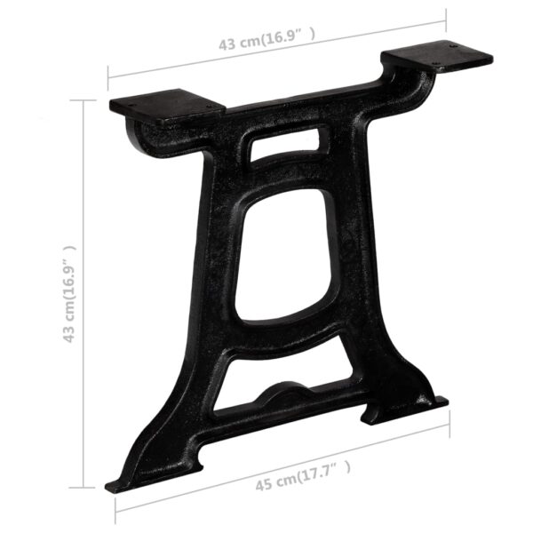 vidaXL Coffee Table Legs 2 pcs Y-Frame Cast Iron - Image 10