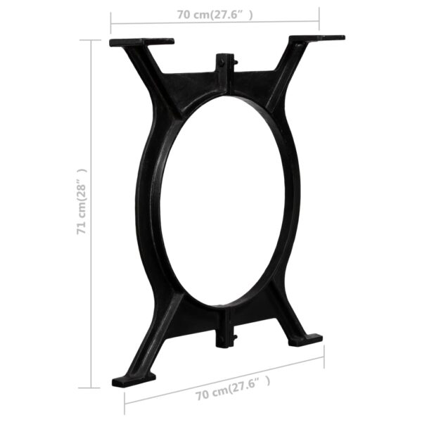 vidaXL Dining Table Legs 2 pcs O-Frame Cast Iron - Image 11