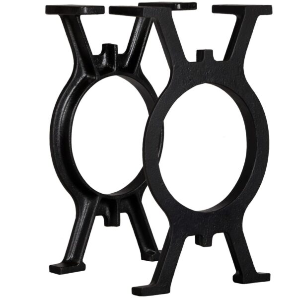 vidaXL Bench Legs 2 pcs O-Frame Cast Iron