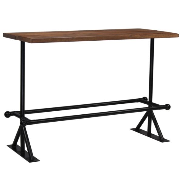 vidaXL Bar Table Solid Reclaimed Wood Dark Brown 59.1"x27.6"x42.1" - Image 8