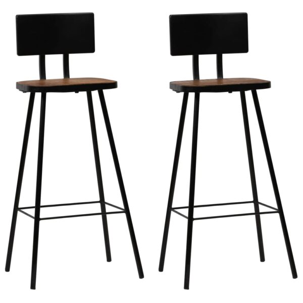 vidaXL Bar Stools 2 pcs Solid Reclaimed Wood