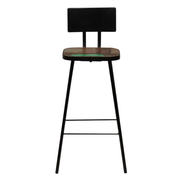 vidaXL Bar Stools 4 pcs Solid Reclaimed Wood - Image 2