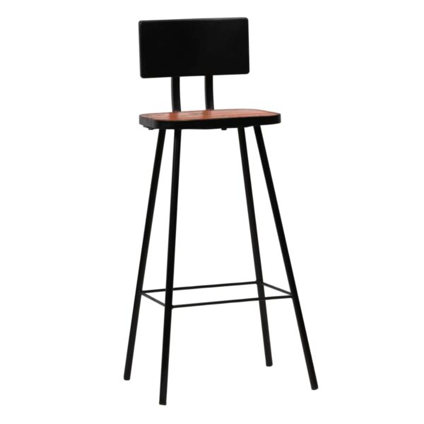 vidaXL Bar Stools 4 pcs Solid Reclaimed Wood - Image 11