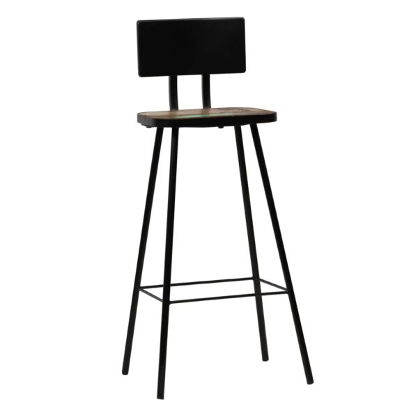 vidaXL Bar Stools 4 pcs Solid Reclaimed Wood - Image 8