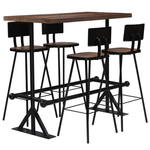 vidaXL Bar Set 5 Piece Solid Reclaimed Wood