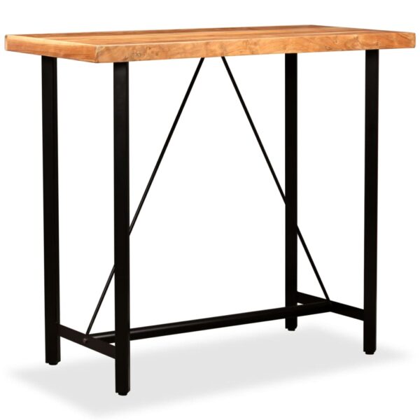 vidaXL Bar Table Solid Acacia Wood 47.2"x23.6"x42.1" - Image 6