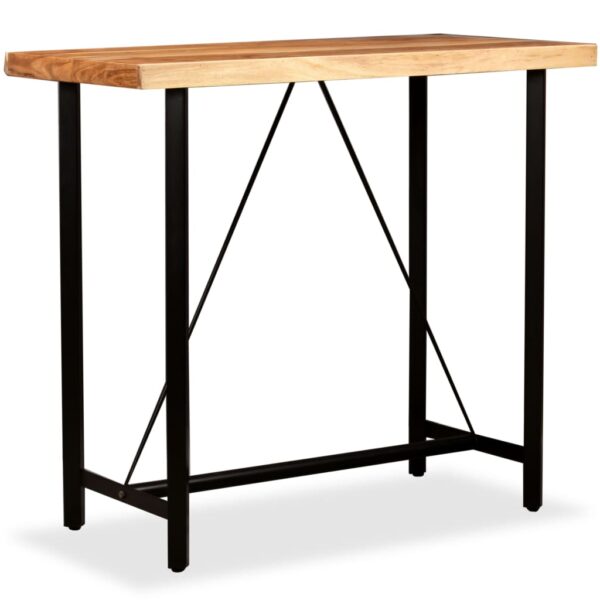 vidaXL Bar Table Solid Acacia Wood 47.2"x23.6"x42.1" - Image 7