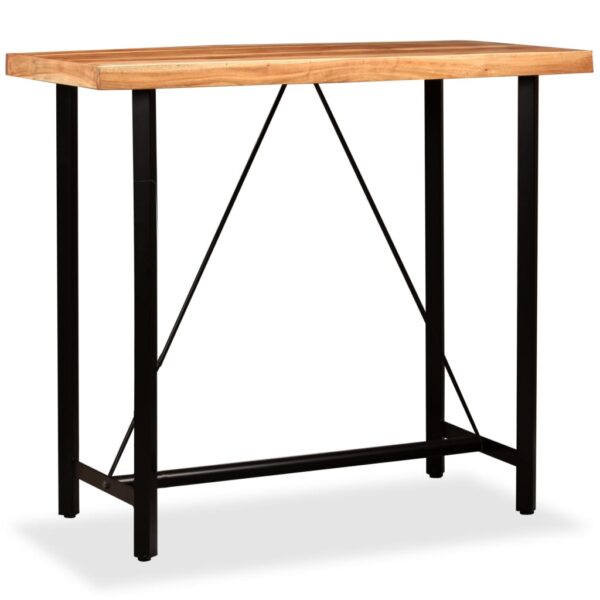 vidaXL Bar Table Solid Acacia Wood 47.2"x23.6"x42.1" - Image 9