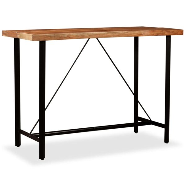 vidaXL Bar Table Solid Acacia Wood 59"x27.6"x42.1" - Image 8