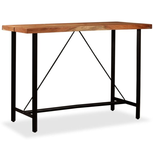 vidaXL Bar Table Solid Acacia Wood 59"x27.6"x42.1" - Image 9