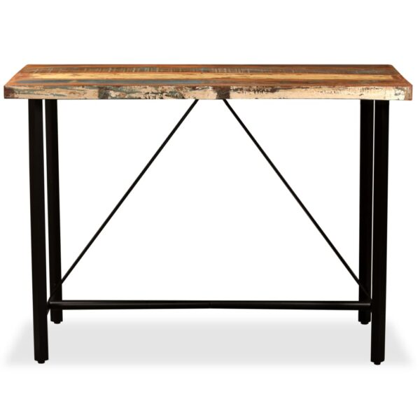 vidaXL Bar Table Solid Reclaimed Wood 47.2"x23.6"x42.1" - Image 2