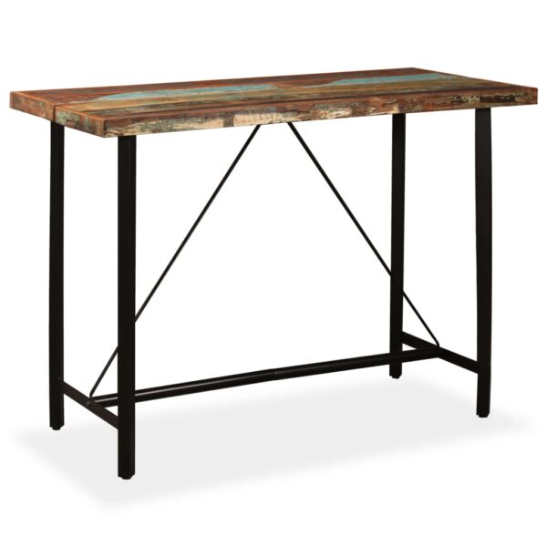 vidaXL Bar Table Solid Reclaimed Wood 59"x27.6"x42.1"