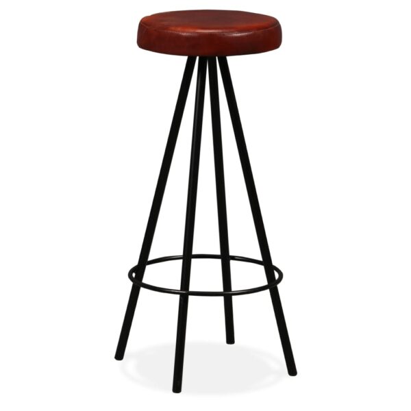 vidaXL Bar Stools 2 pcs Real Leather - Image 11