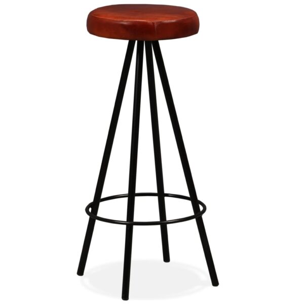 vidaXL Bar Stools 2 pcs Real Leather - Image 12