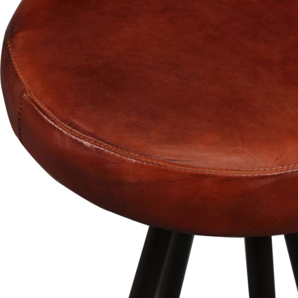 vidaXL Bar Stools 2 pcs Real Leather - Image 6