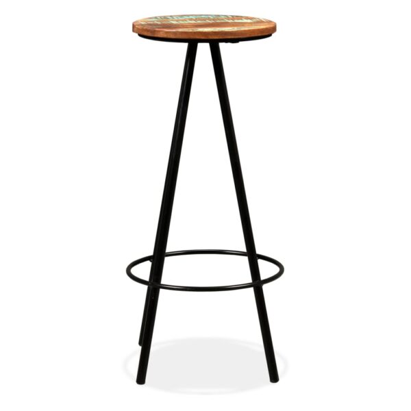 vidaXL Bar Stools 2 pcs Solid Reclaimed Wood - Image 3