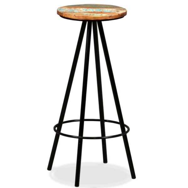 vidaXL Bar Stools 2 pcs Solid Reclaimed Wood - Image 9