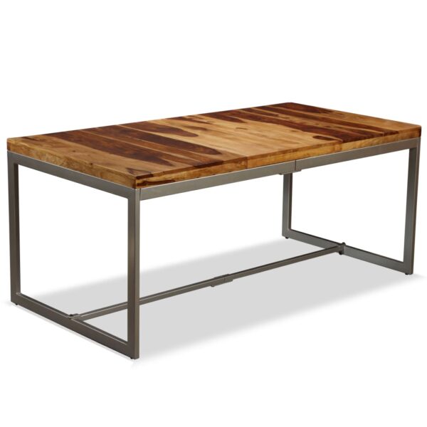 vidaXL Dining Table Solid Sheesham Wood and Steel 70.9" - Image 12