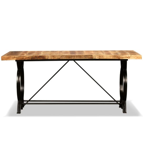 vidaXL Dining Table Solid Rough Mango Wood 70.9" - Image 3