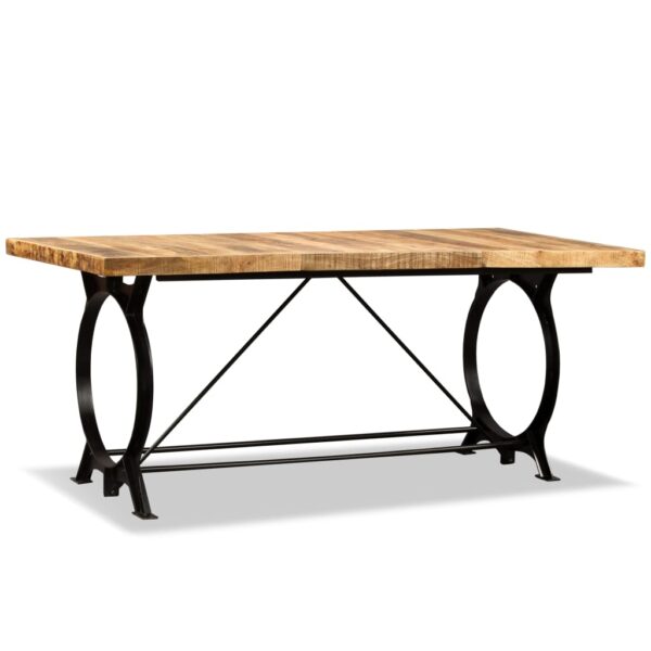 vidaXL Dining Table Solid Rough Mango Wood 70.9" - Image 7