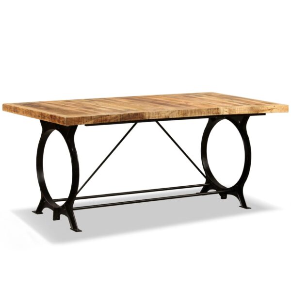 vidaXL Dining Table Solid Rough Mango Wood 70.9" - Image 8