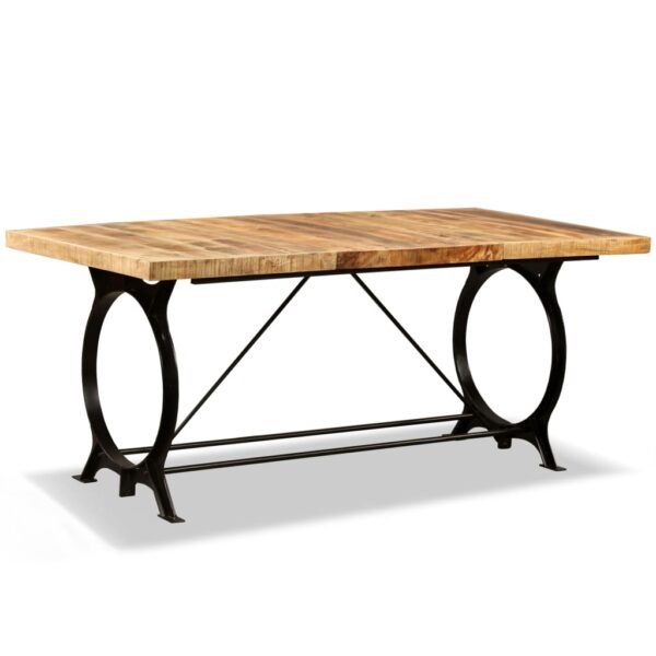 vidaXL Dining Table Solid Rough Mango Wood 70.9" - Image 9