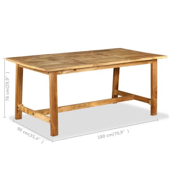 vidaXL Dining Table Solid Mango Wood 70.9" - Image 12