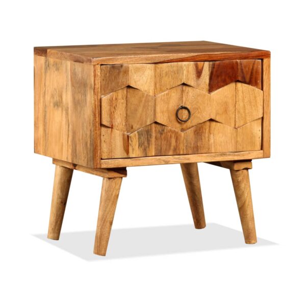 vidaXL Bedside Cabinet with 1 Drawer Solid Sheesham Wood - Image 11