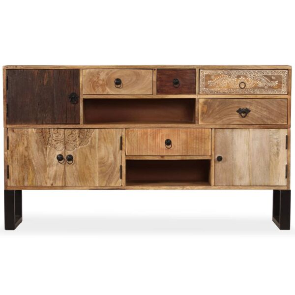 vidaXL Sideboard Solid Mango Wood 55.1"x11.8"x31.5" - Image 2