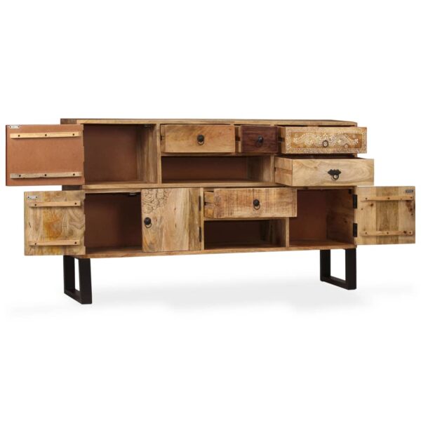 vidaXL Sideboard Solid Mango Wood 55.1"x11.8"x31.5" - Image 4