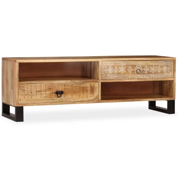 vidaXL TV Stand Solid Wood Mango 47.2"x11.8"x15.7" - Image 12