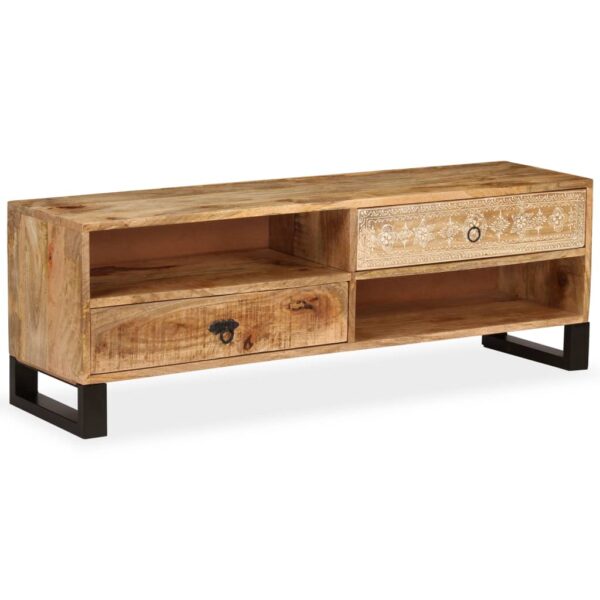 vidaXL TV Stand Solid Wood Mango 47.2"x11.8"x15.7" - Image 10