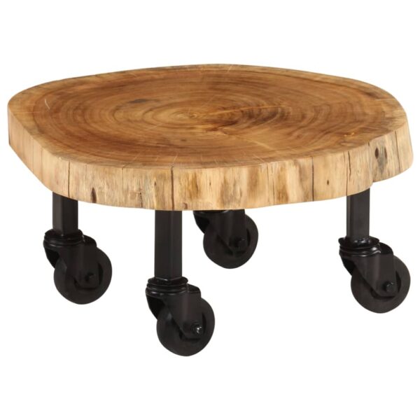 vidaXL Coffee Table Solid Wood Acacia 23.6"x21.7"x9.8" - Image 2