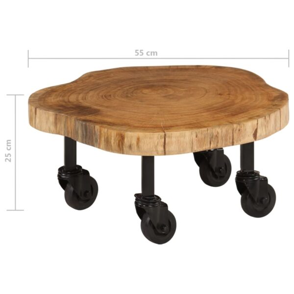 vidaXL Coffee Table Solid Wood Acacia 23.6"x21.7"x9.8" - Image 7