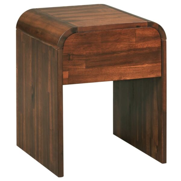 vidaXL Nightstand 16.3"x16.5"x20.4" Solid Acacia Wood - Image 2