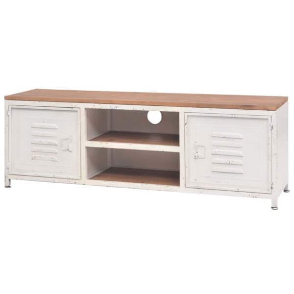 vidaXL TV Stand 47.2"x11.8"x15.7" White - Image 2