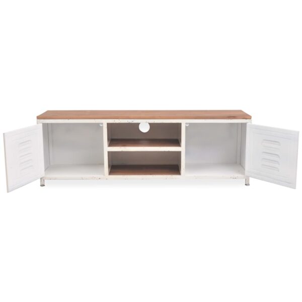 vidaXL TV Stand 47.2"x11.8"x15.7" White - Image 4