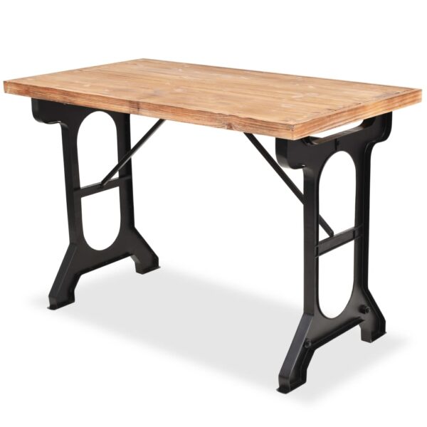 vidaXL Dining Table Solid Fir Wood Top 48"x25.6"x32.3"