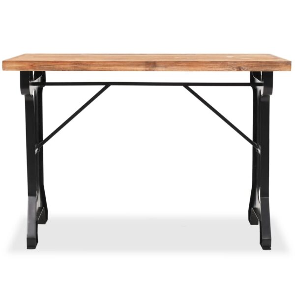 vidaXL Dining Table Solid Fir Wood Top 48"x25.6"x32.3" - Image 3